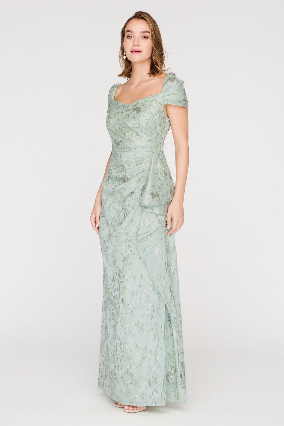 Blossom Cascade Detail Gown - JS Collections - Flyclothing LLC
