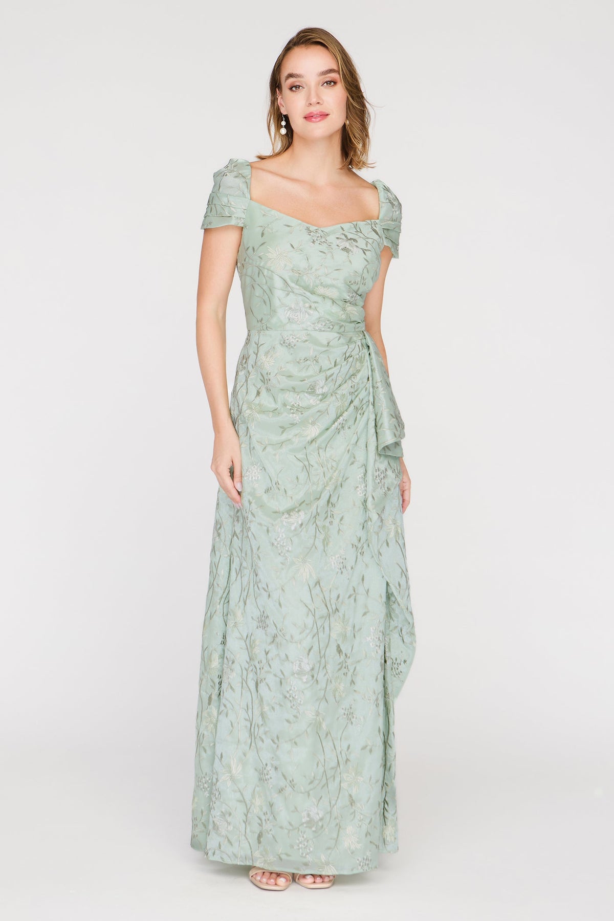 Blossom Cascade Detail Gown - JS Collections - Flyclothing LLC