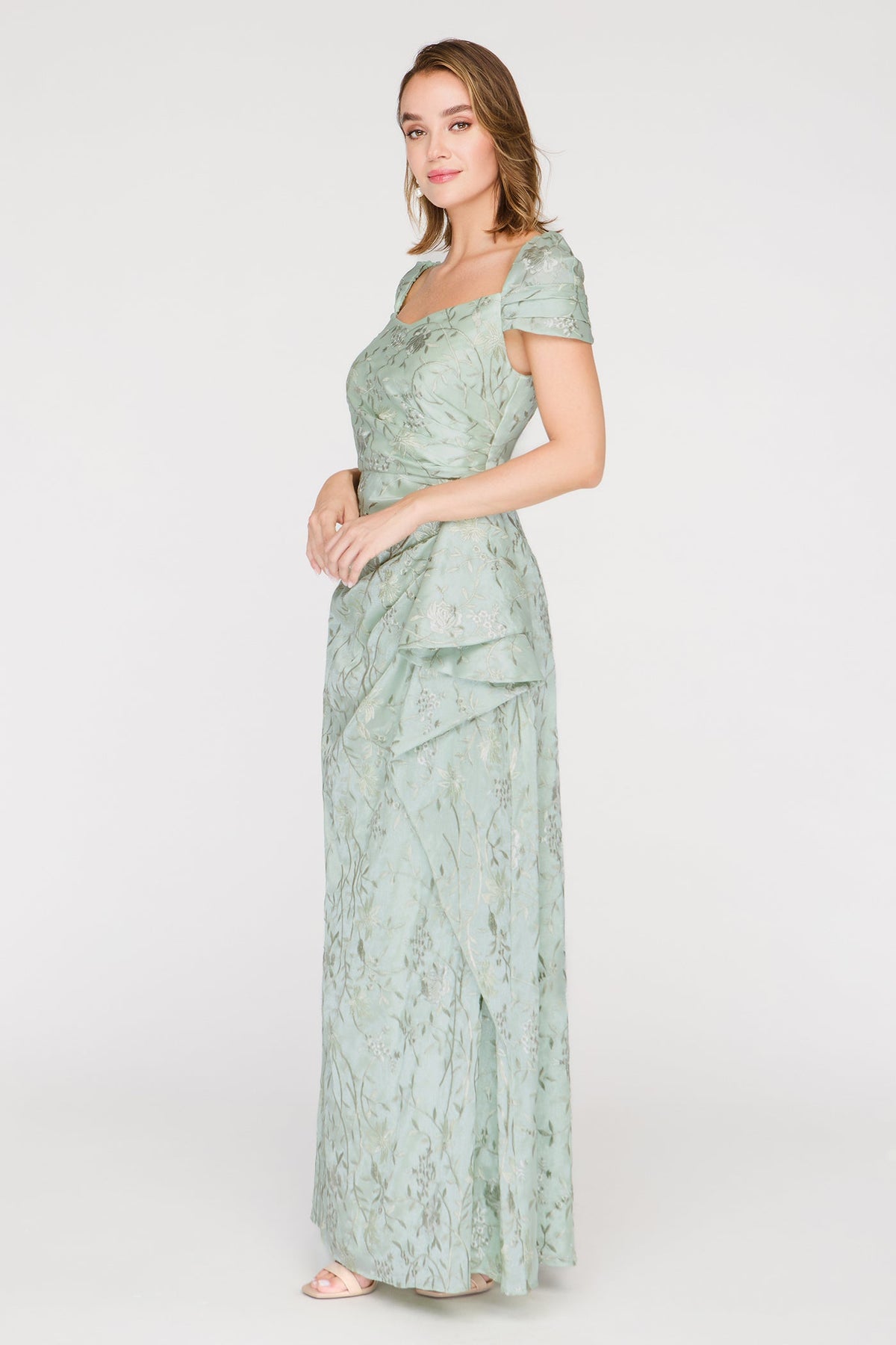 Blossom Cascade Detail Gown - JS Collections - Flyclothing LLC