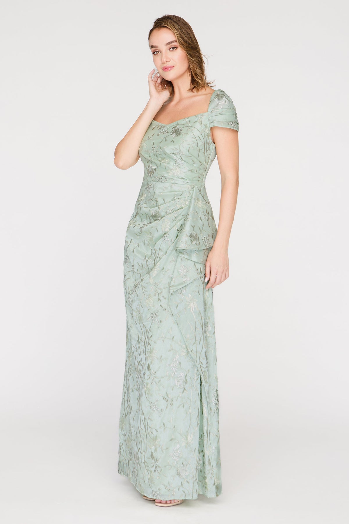 Blossom Cascade Detail Gown - JS Collections - Flyclothing LLC