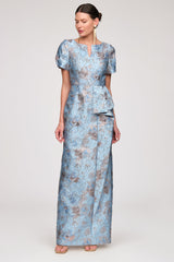 Daria Cascade Column Gown