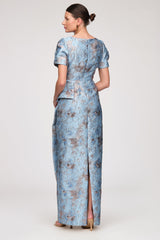 Daria Cascade Column Gown