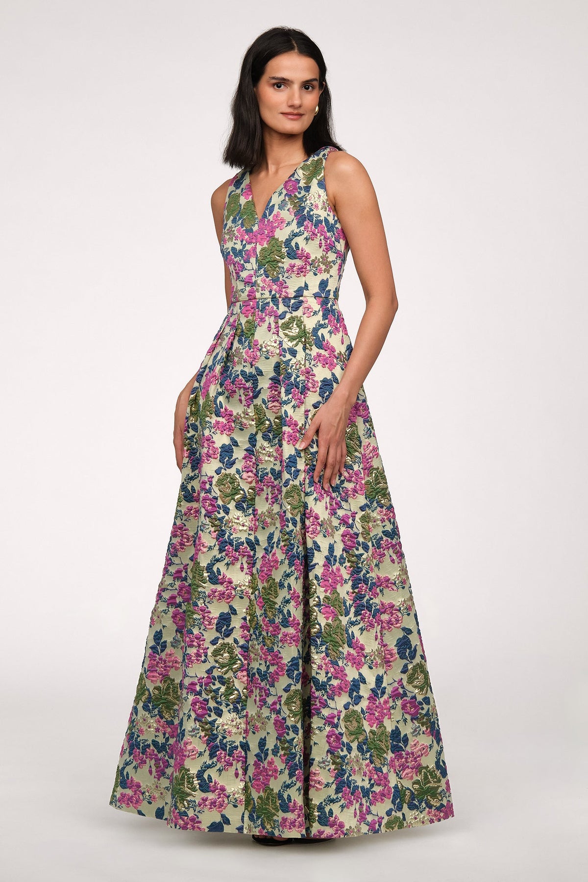 Madge V Neckline Gown - JS Collections - Flyclothing LLC