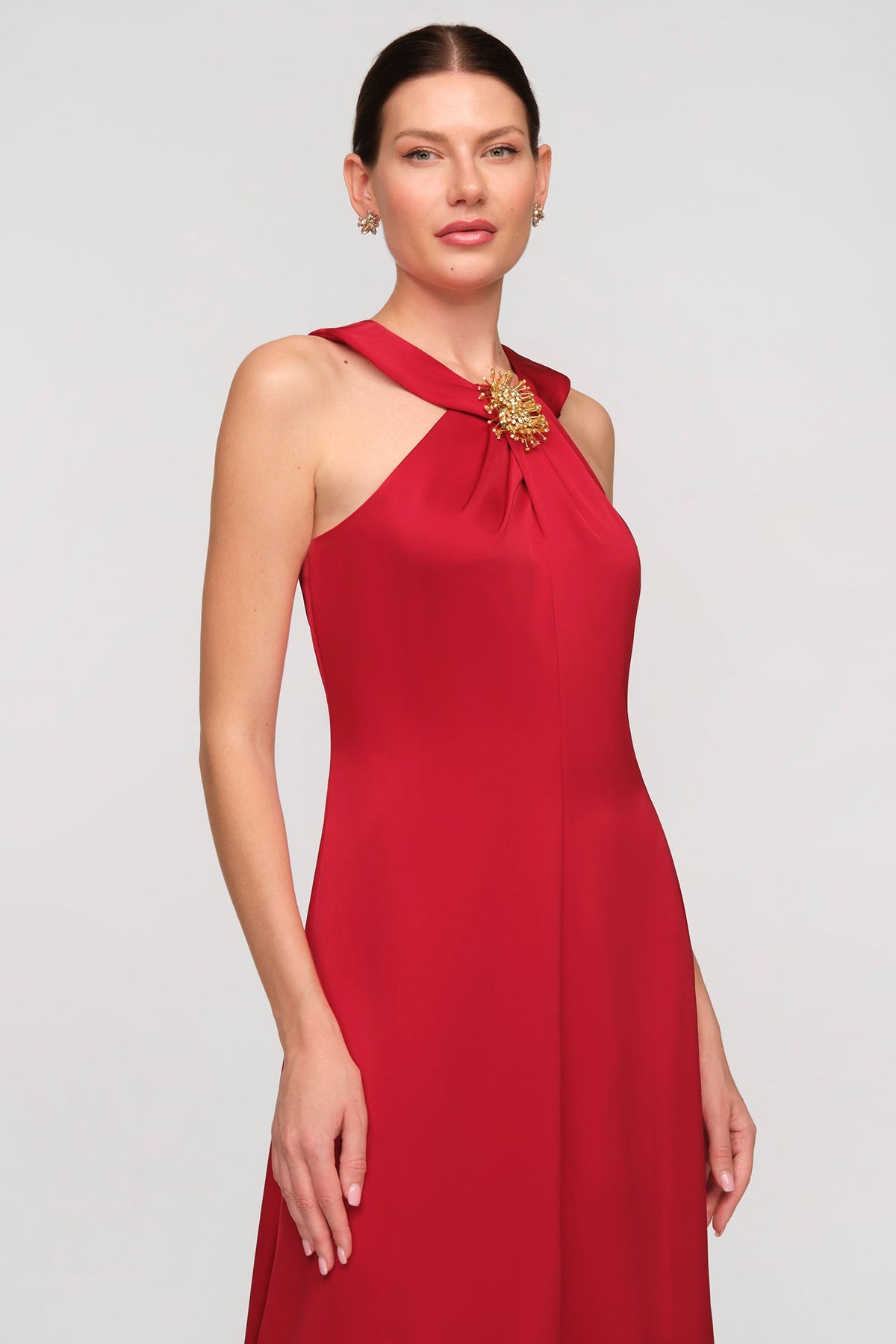 Maci Satin Halter Gown - JS Collections - Flyclothing LLC