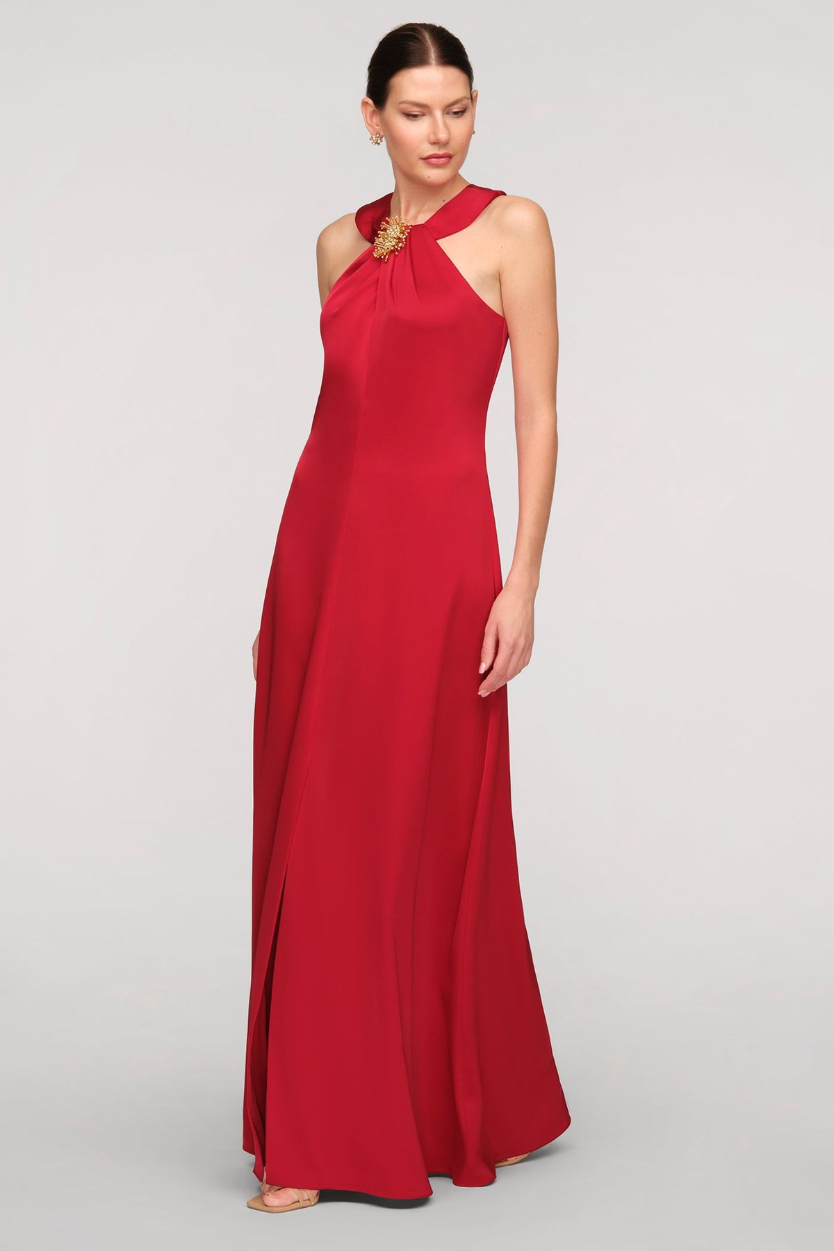 Maci Satin Halter Gown - JS Collections - Flyclothing LLC