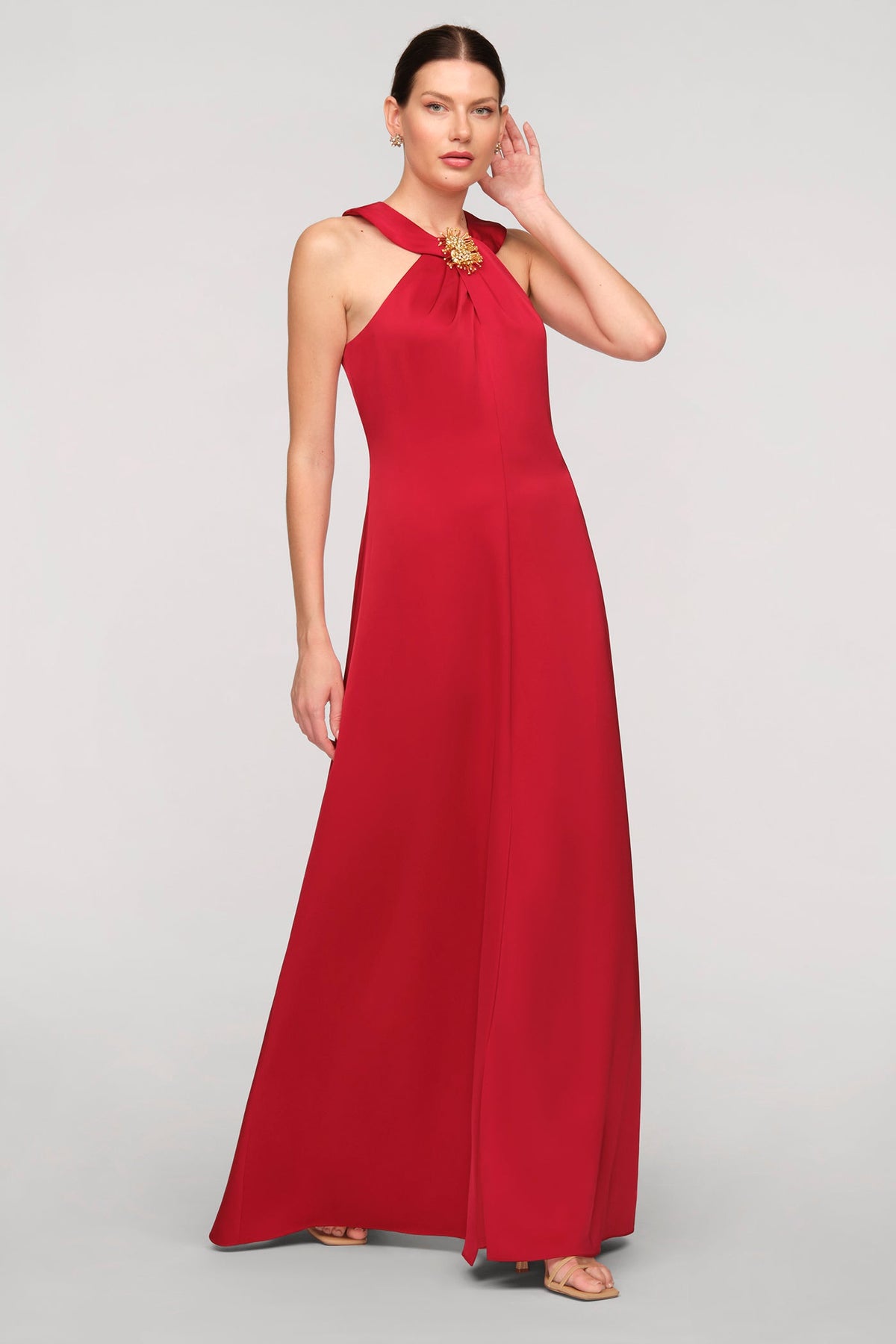 Maci Satin Halter Gown - JS Collections - Flyclothing LLC
