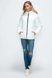 How Dare U Pocketed Zip Up Puffer Jacket with Removable Hood - Trendsi - Flyclothing LLC