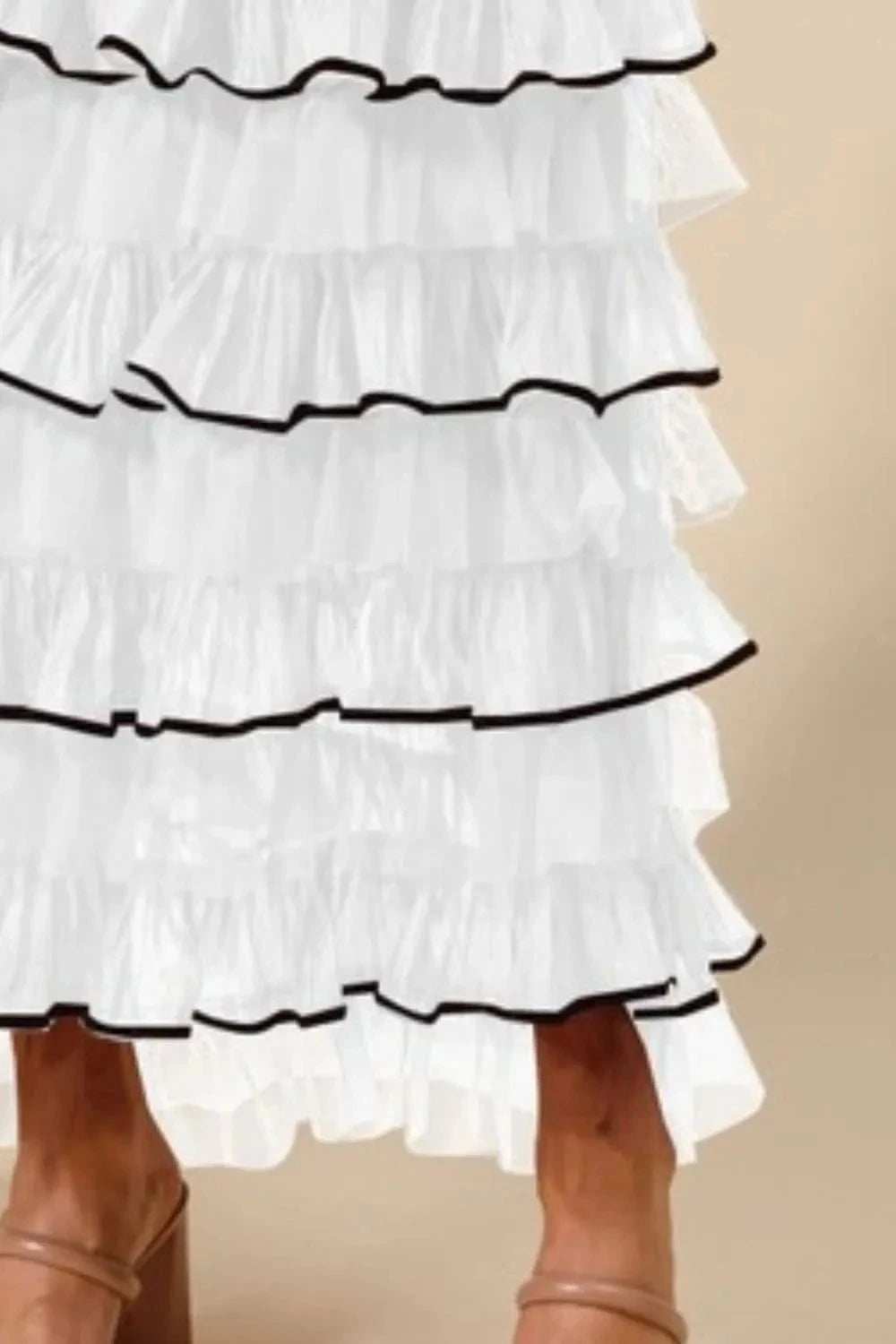 SO ME Layered Ruffled Tulle Maxi Skirt - Trendsi - Flyclothing LLC