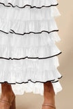 SO ME Layered Ruffled Tulle Maxi Skirt - Trendsi