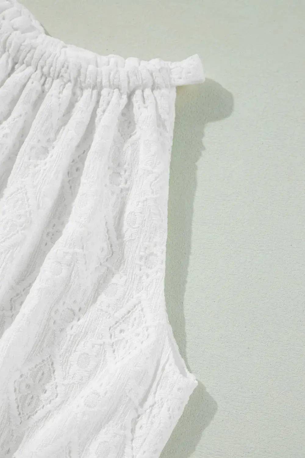 Lace Sleeveless Tied Waist Mini Dress - Trendsi - Flyclothing LLC