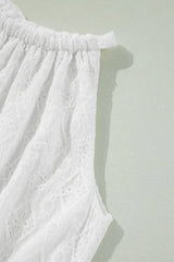 Lace Sleeveless Tied Waist Mini Dress - Trendsi - Flyclothing LLC