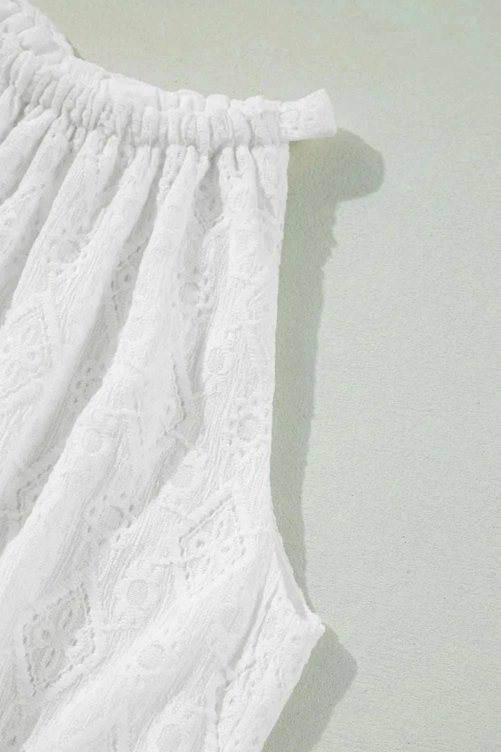 Lace Sleeveless Tied Waist Mini Dress - Trendsi - Flyclothing LLC