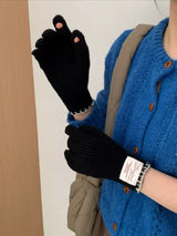 Ribbed Knit Gloves - Trendsi - Flyclothing LLC