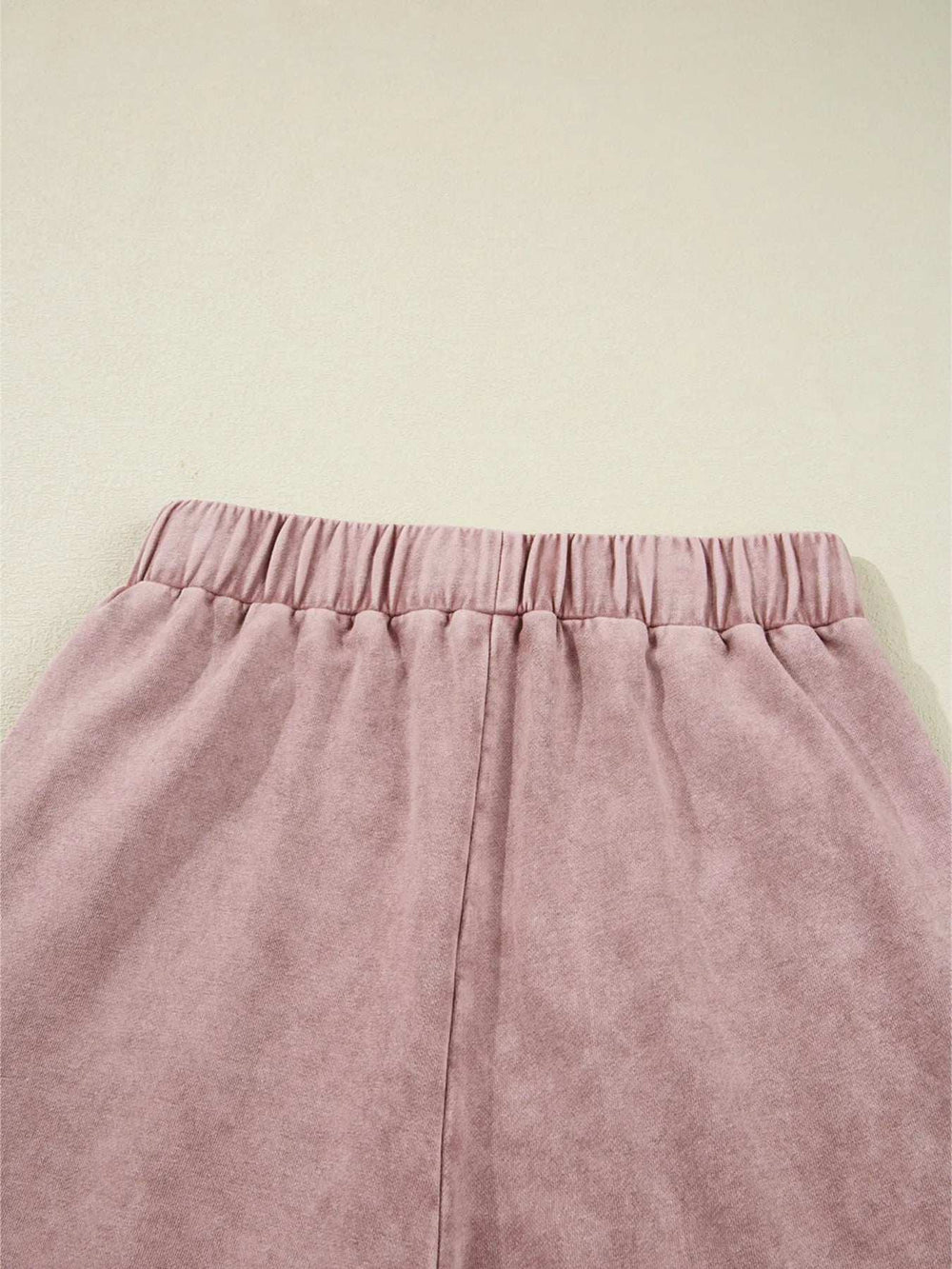 Mineral Wash Tiered Wide Leg Patchwork Drawstring Pants - Trendsi - Flyclothing LLC