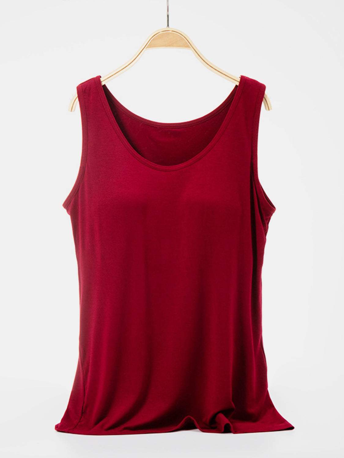 Scoop Neck Wide Strap Tank - Trendsi - Flyclothing LLC