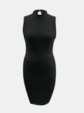 Cutout Mock Neck Sleeveless Dress - Trendsi - Flyclothing LLC