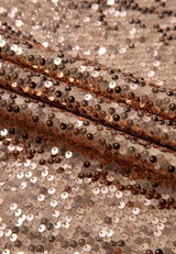 Backless Sequin Mock Neck Long Sleeve Mini Dress - Trendsi - Flyclothing LLC