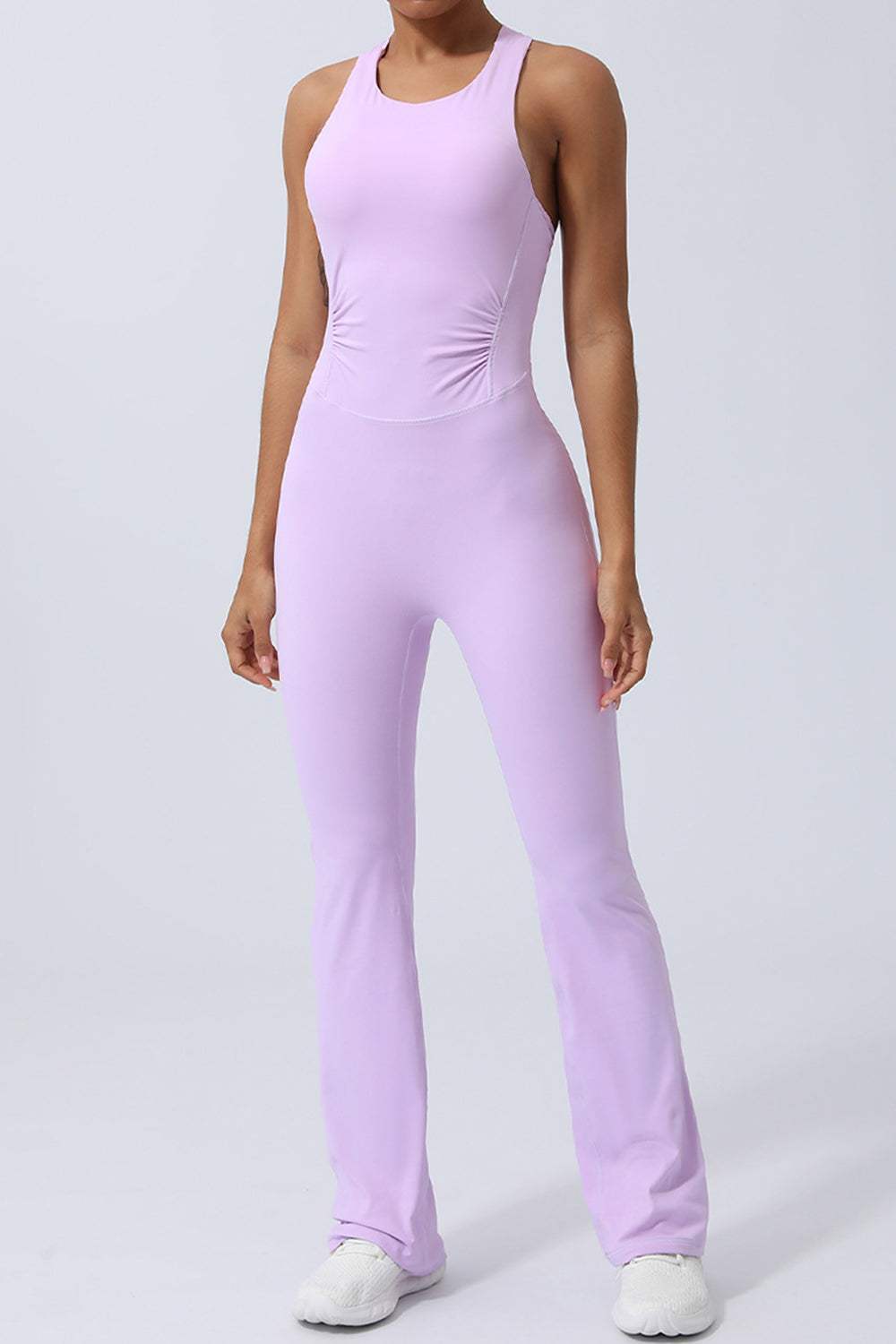 Crisscross Wide Strap Sleeveless Jumpsuit - Trendsi - Flyclothing LLC