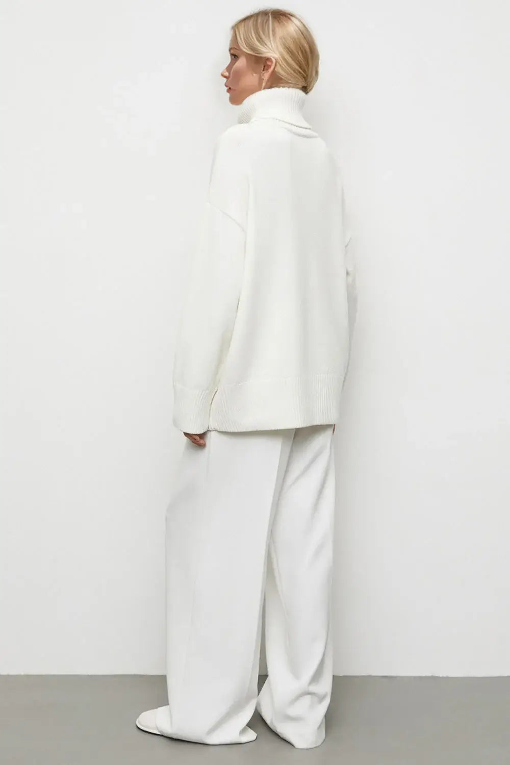 Basic Bae Turtleneck Dropped Shoulder Long Sleeve Sweater - ShopBasicbae - Flyclothing LLC