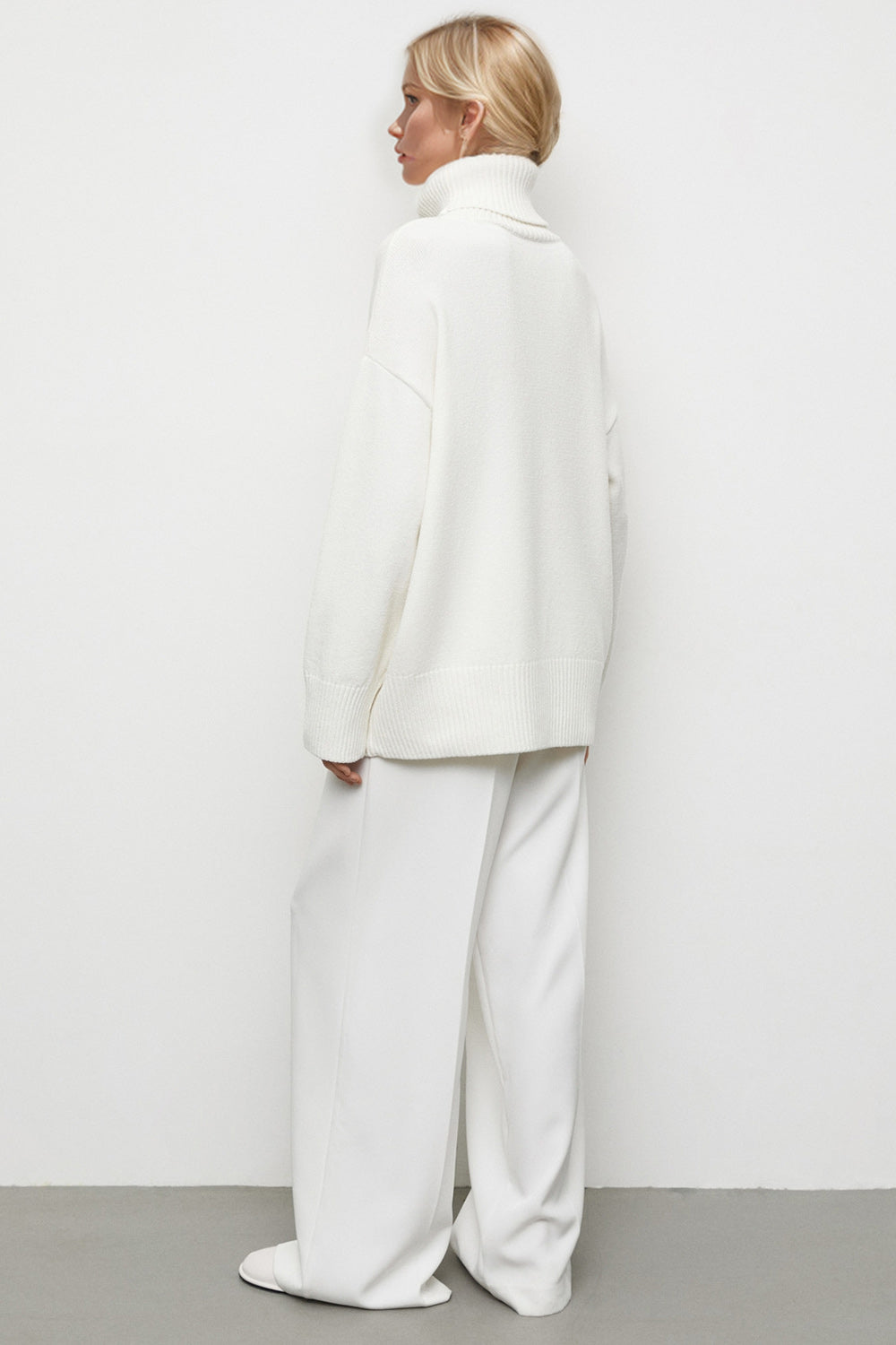 Basic Bae Turtleneck Dropped Shoulder Long Sleeve Sweater - ShopBasicbae - Flyclothing LLC