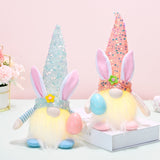 Easter Sequin Pointed Hat Faceless Gnome - Trendsi