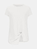 Full Size Round Neck Short Sleeve T-Shirt - Trendsi