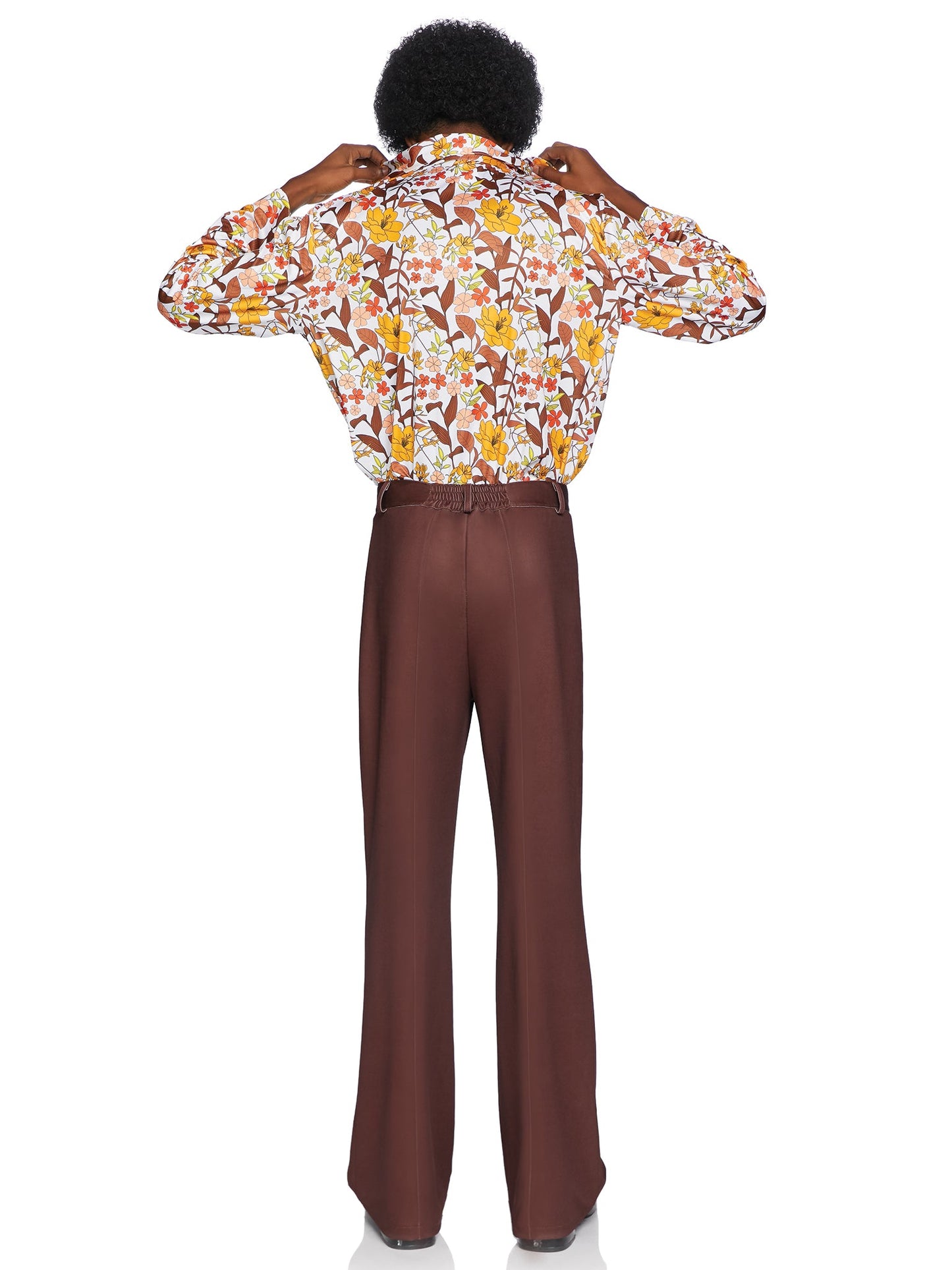Men's 1970s Floral Disco Costume Shirt