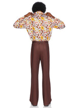 Men's 1970s Floral Disco Costume Shirt