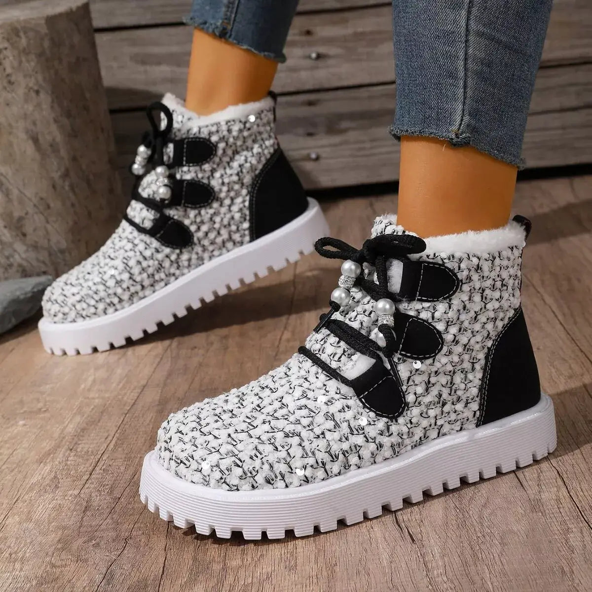 Lace Up Ankle Boots - Trendsi - Flyclothing LLC