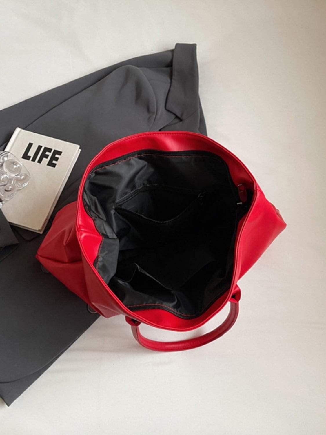 BETTER LIFE PU Leather Tote Bag - Trendsi - Flyclothing LLC
