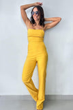 Doreli Group Backless Tied Spaghetti Strap Sleeveless Jumpsuit - Trendsi
