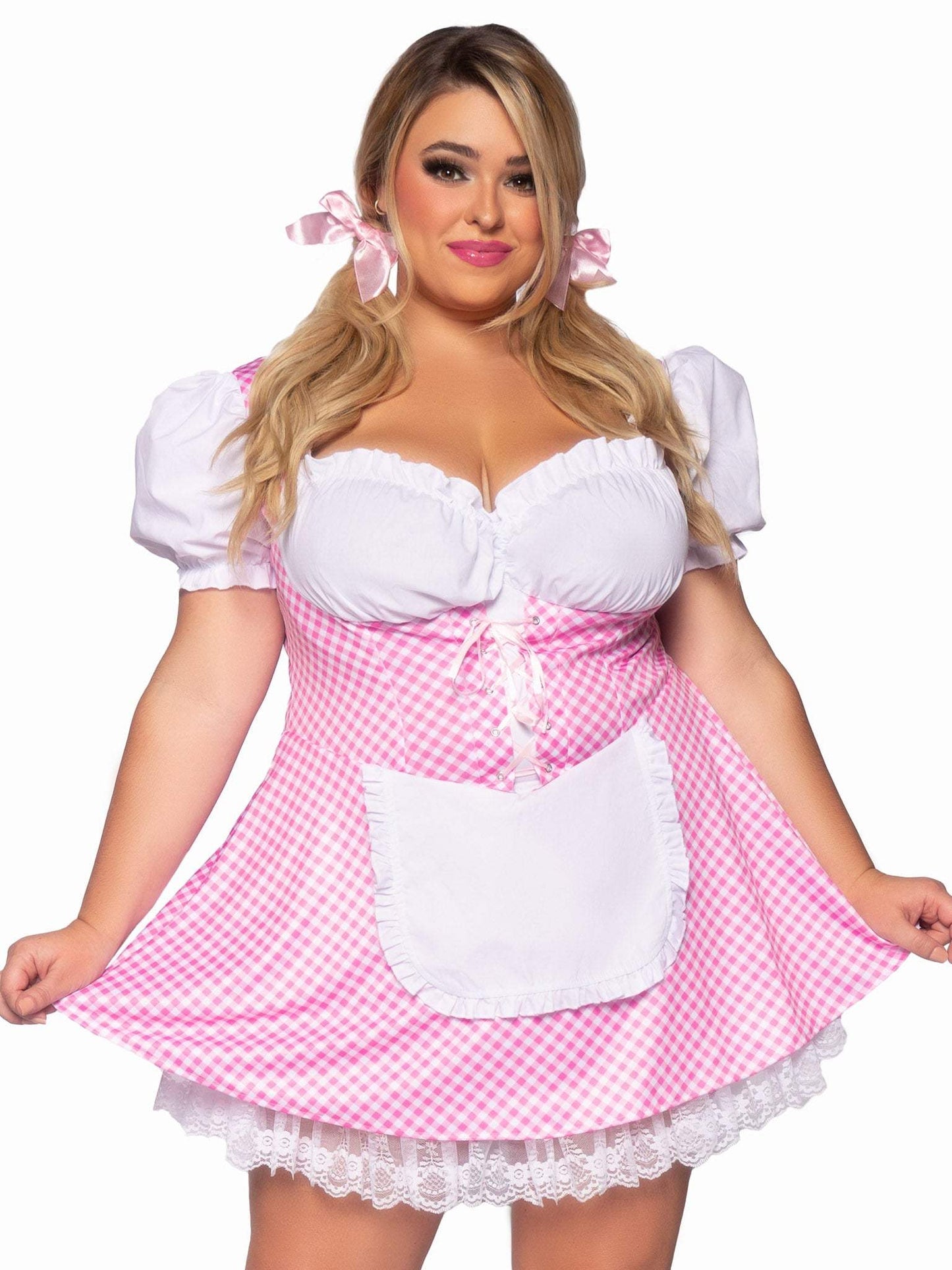 Gingham Dress With Apron