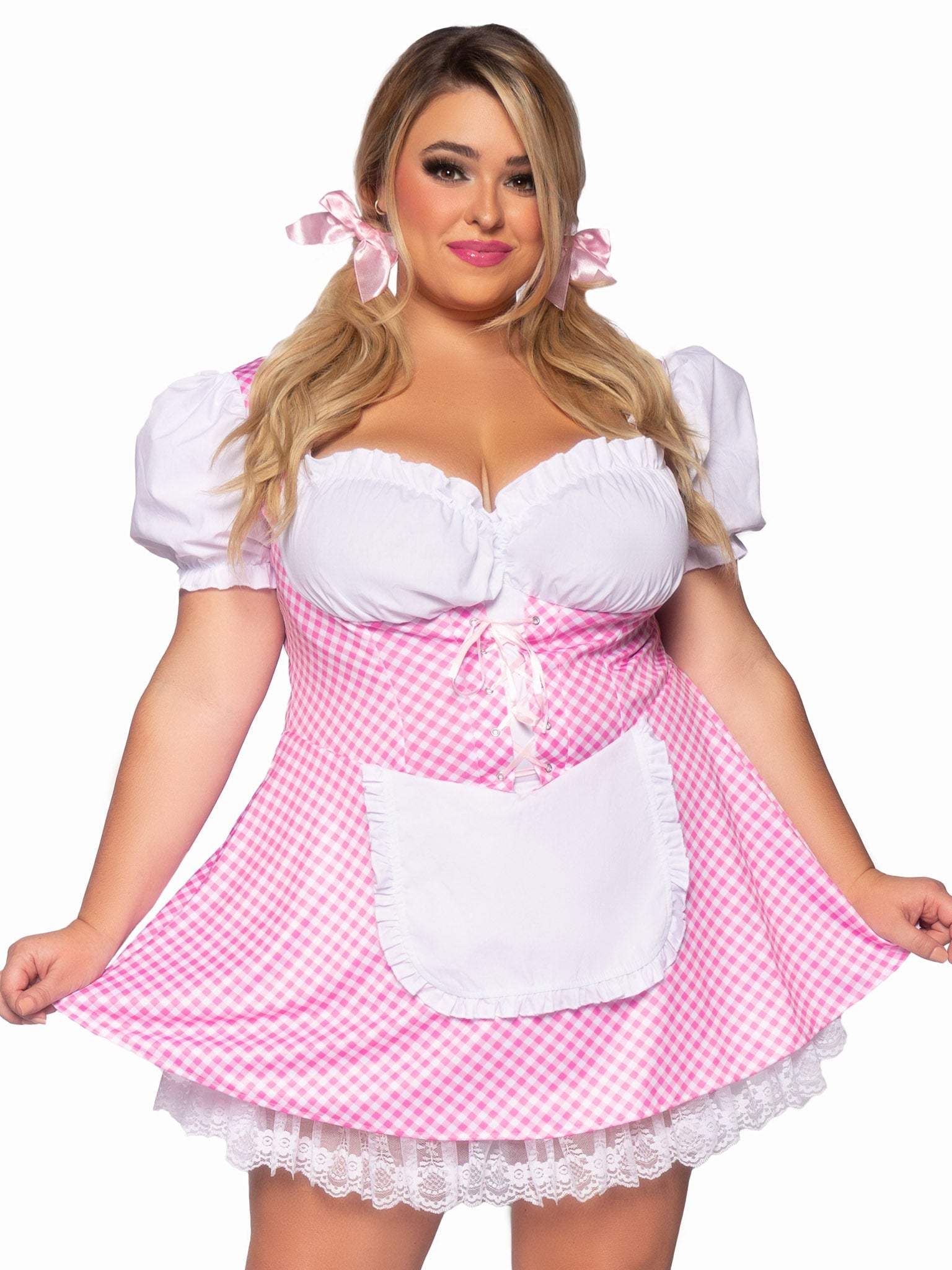 Gingham Dress With Apron