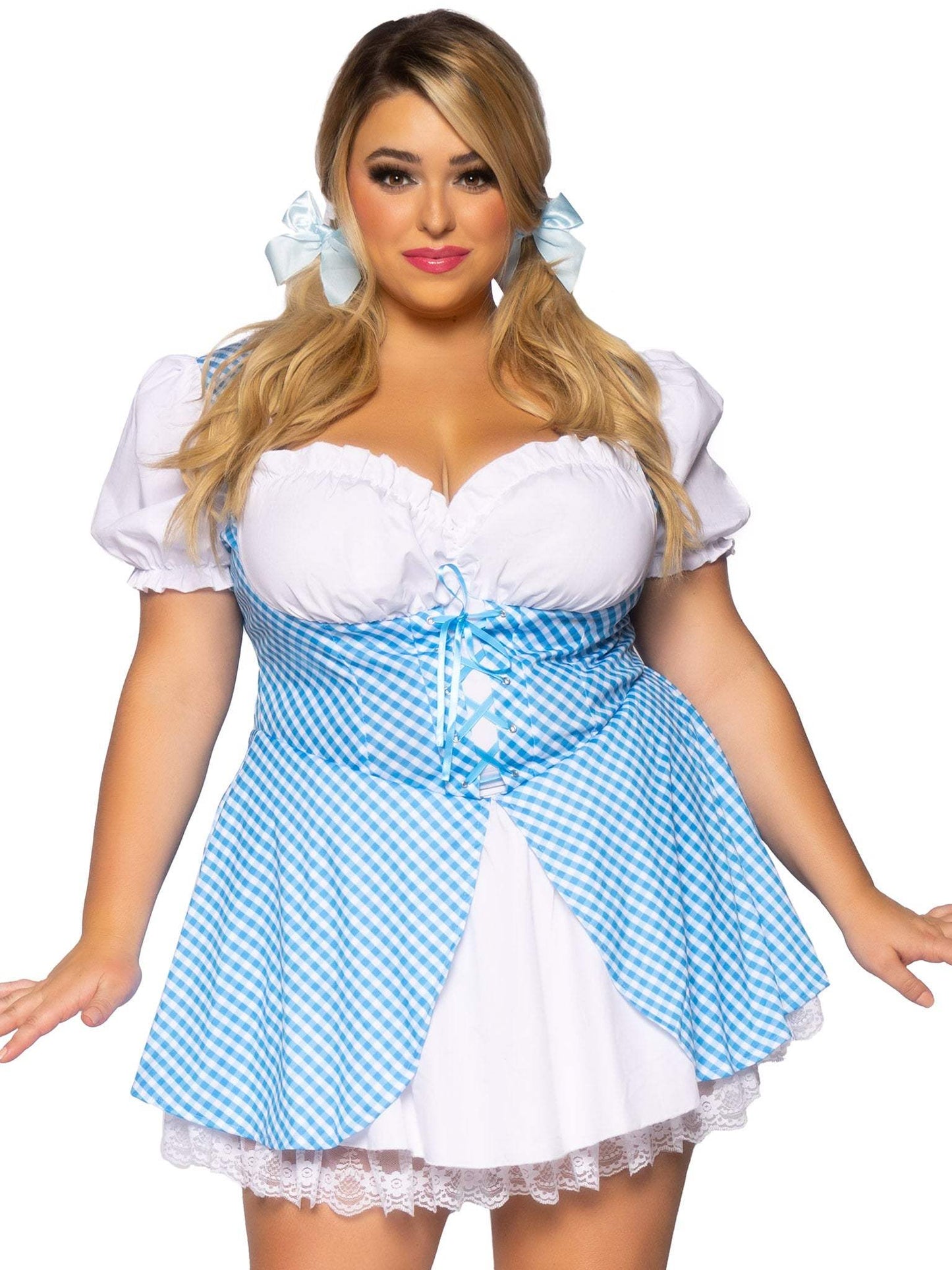Gingham Dress With Split Skirt