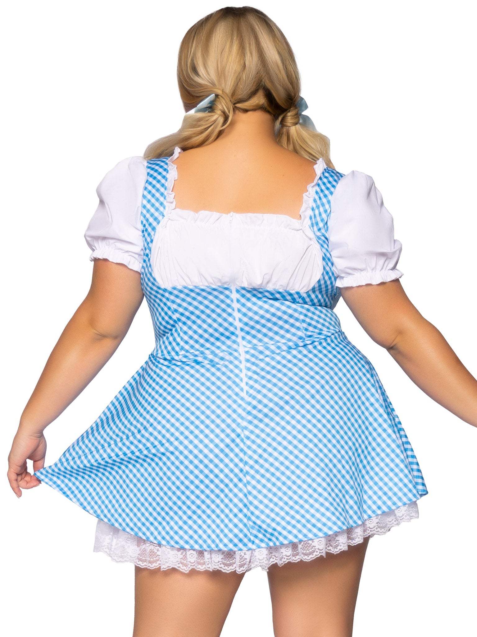 Gingham Dress With Split Skirt