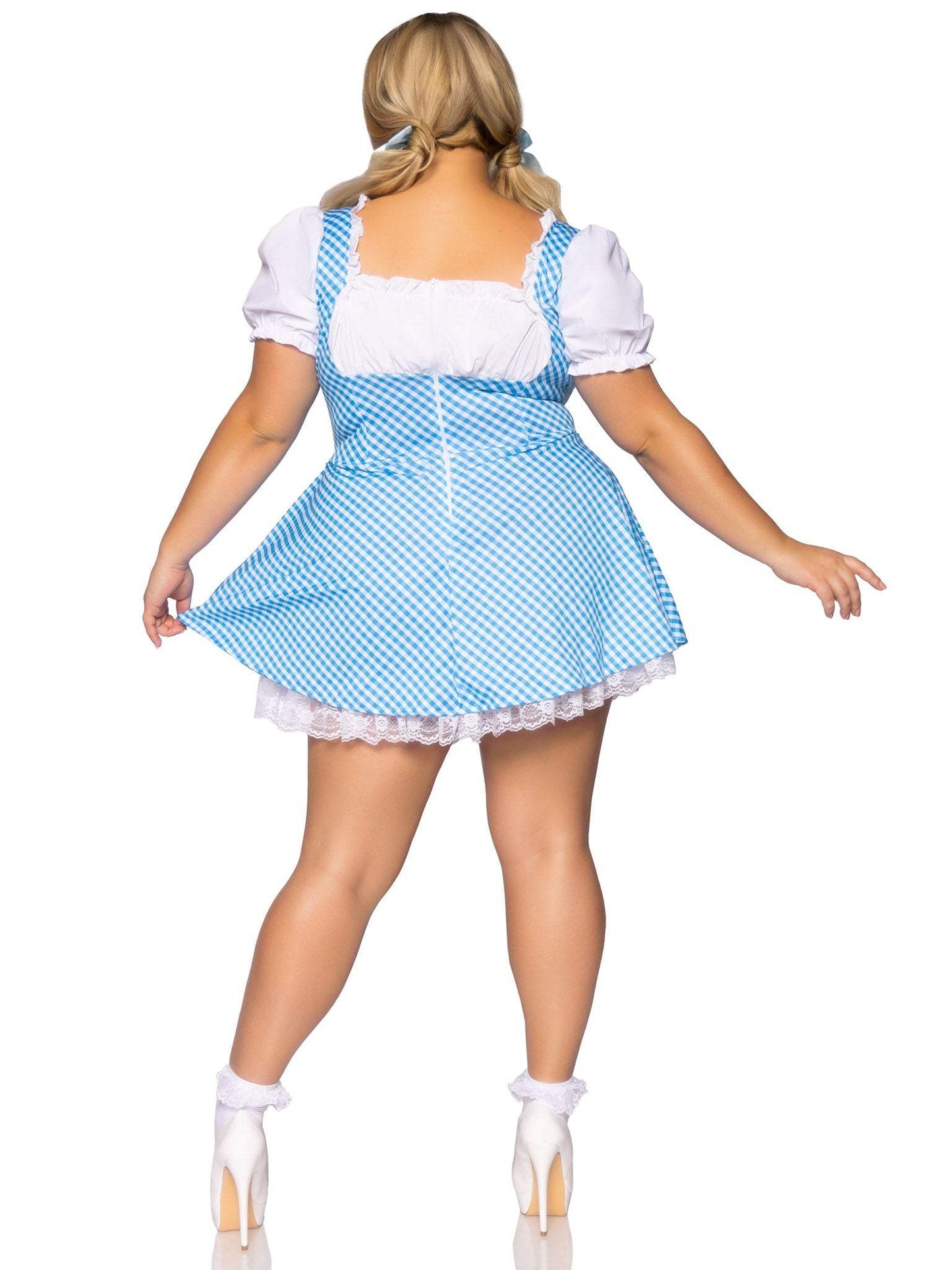 Gingham Dress With Split Skirt