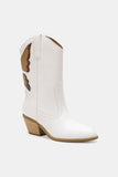 Beast Fashion Butterfly Cut Detail Point Toe Boots - Trendsi