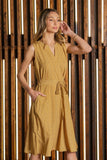 Sew In Love Full Size Printed Sleeveless Dress with Side Pockets - Trendsi