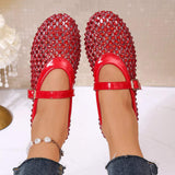 Sparkling Mesh Mary Jane Sneakers - Trendsi - Flyclothing LLC