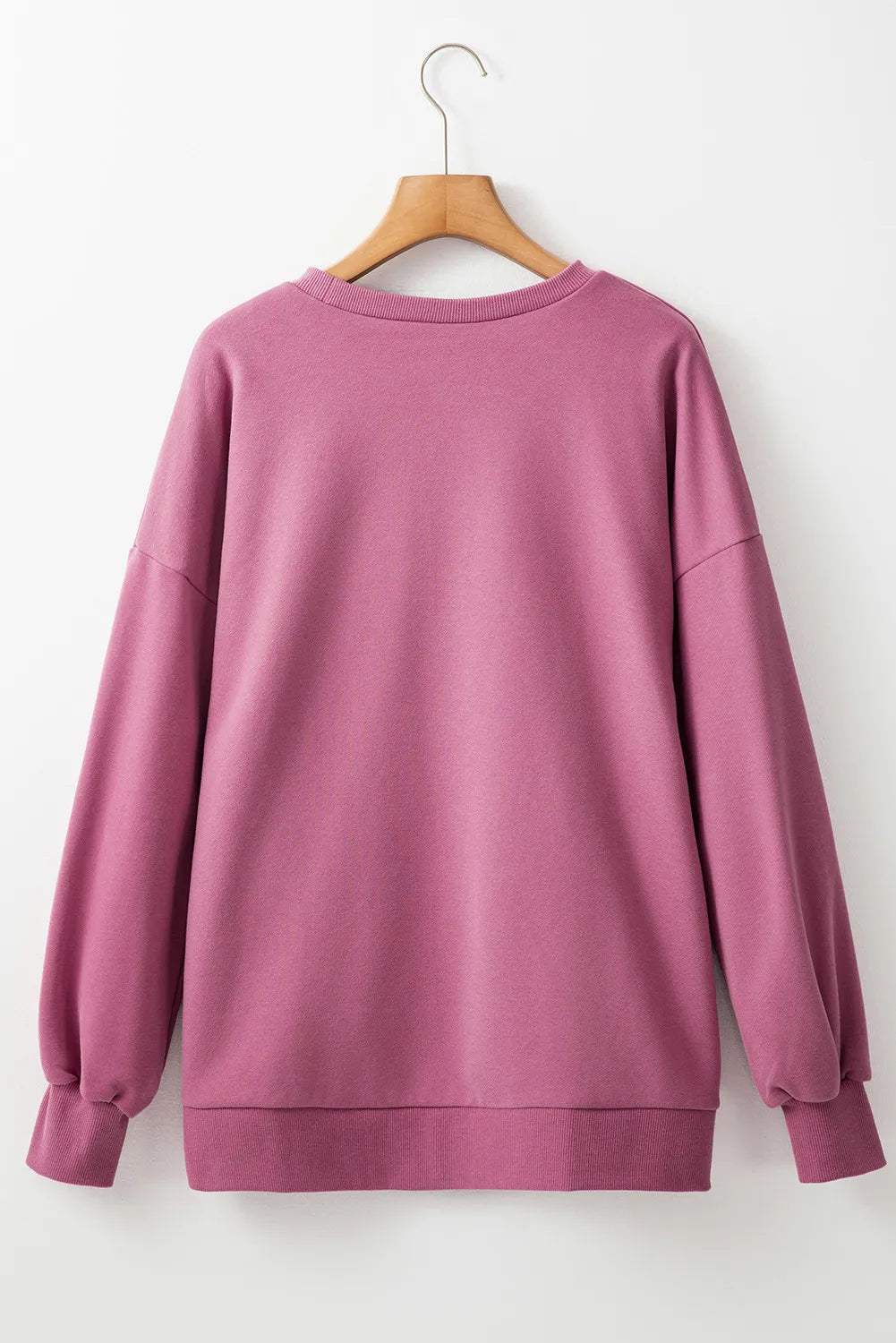 Round Neck Long Sleeve Sweatshirt - Trendsi - Flyclothing LLC