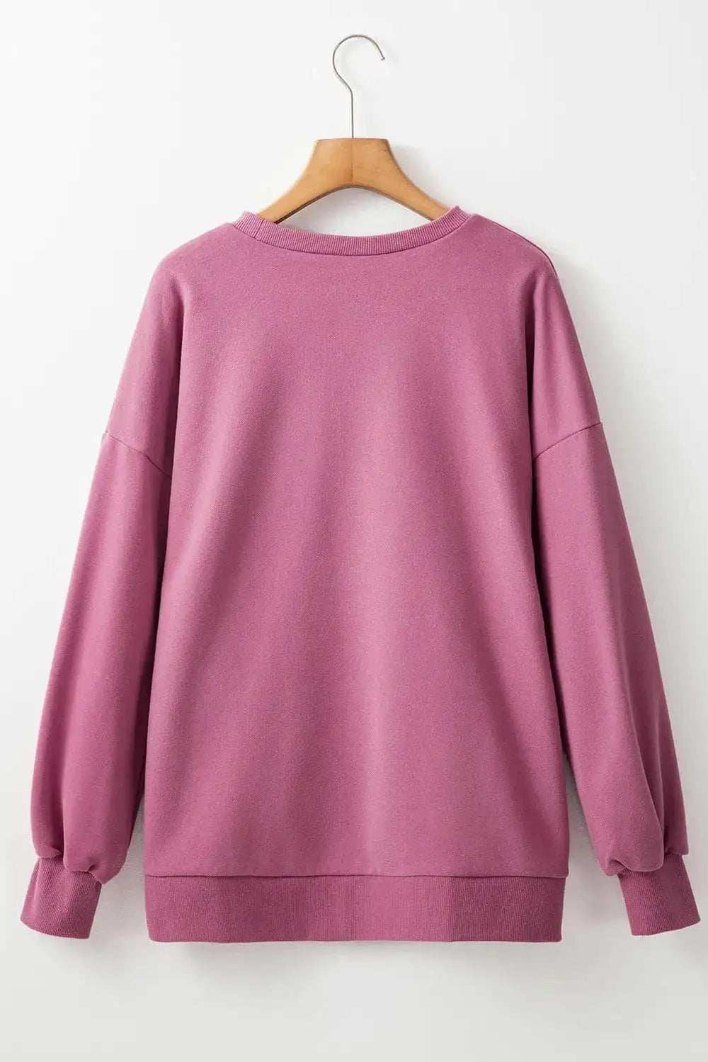 Round Neck Long Sleeve Sweatshirt - Trendsi - Flyclothing LLC