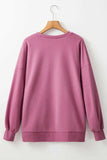 Round Neck Long Sleeve Sweatshirt - Trendsi - Flyclothing LLC