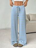 Tied Striped Wide Leg Pants - Trendsi - Flyclothing LLC