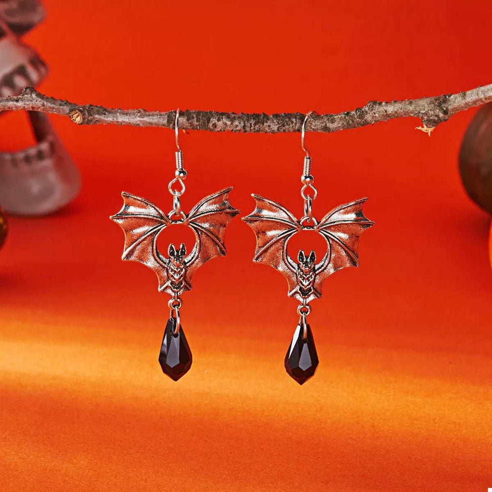 Gothic Bat Drop Earrings - Trendsi - Flyclothing LLC