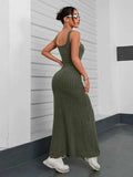 Ribbed Maxi Tank Dress - Trendsi - Flyclothing LLC