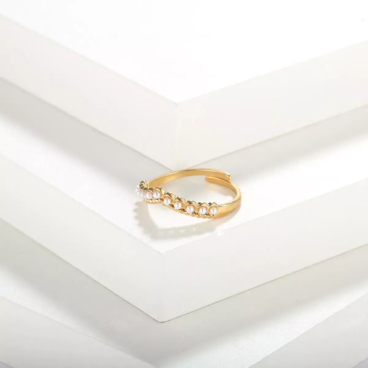 Pearl Embellished Adjustable Ring - Trendsi - Flyclothing LLC