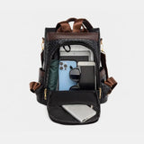 PU Leather Backpack Bag - Trendsi