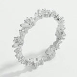 925 Sterling Silver Inlaid Zircon Ring - Trendsi