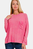 Zenana Round Neck Long Sleeve T-Shirt - Trendsi - Flyclothing LLC
