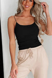Ribbed Scoop Neck Cami - Trendsi